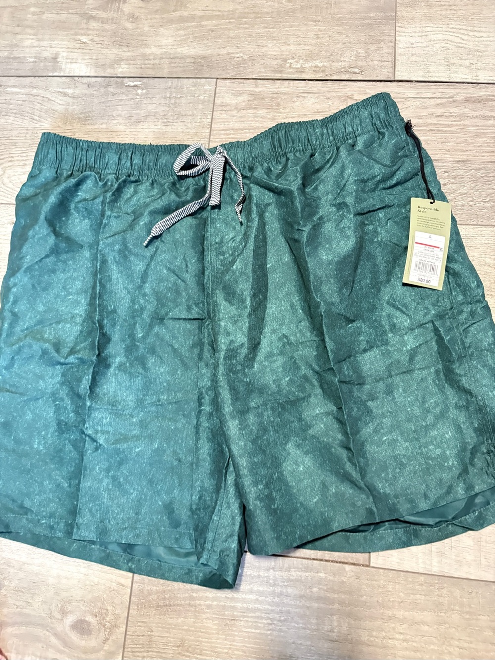 Goodfellow & Co Green Marled Men’s Swim Trunks